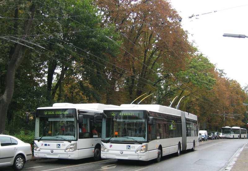 Křižovatka Na Sadech Rudolfovská Obrázek č. 24: Trolejbus č.