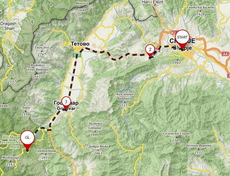 Trasa 1 (29.4.2018) Po příjezdu do Skopje (v ranních hodinách): společná prohlídka hlavního města (Kamenný most; stará část města Čaršija; mešita Mustafa Paša; náměstí Makedonie atd.