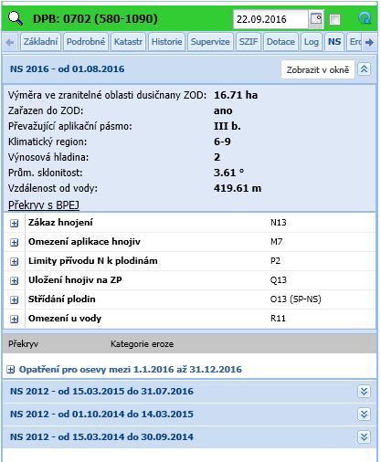 2016: Tabulka limitů přívodu N podle výnosových