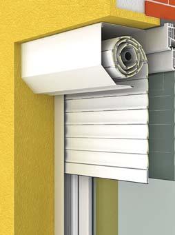 Tvary boxù pøedokenních rolet Barvy boxů a vodících lišt lze sladit s Vaší fasádou nebo rámem okna Boxy se instalují do okenního otvoru nebo na fasádu.