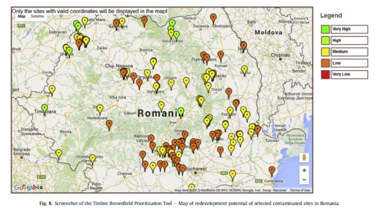 Timbre Brownfield Prioritization Tool to support effective brownfield regeneration, Journal of Environmental Management 116, 178-192. doi: http://dx.doi.org/10.1016/j.jenvman.2015.09.030.