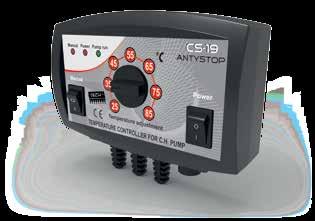 CS-19 funkce anti-stop potenciometr pro nastavování zadané teploty CS-20 potenciometr pro nastavování zadané teploty CS-21 režim termostatu funkce