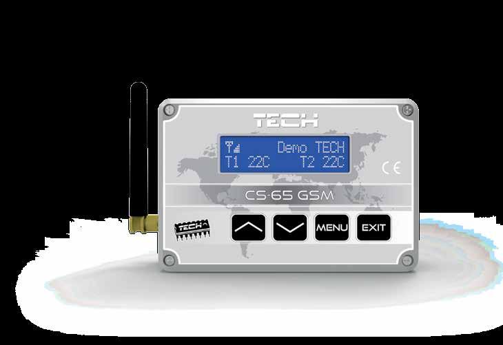 CS-65 GSM SPECIÁLNÍ REGULÁTOR / PŘÍDAVNÝ MODUL MOŽNOST AUTONOMNÍHO PROVOZU Napájení Rozsah měřených teplot Přesnost měření teploty 9-12V DC -10 0C - 85 0C +/- 1 0C Rozměry modulu [mm] 120 x 80 x 42