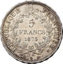 1873, stříbro, hmotnost 24,85 g netto,