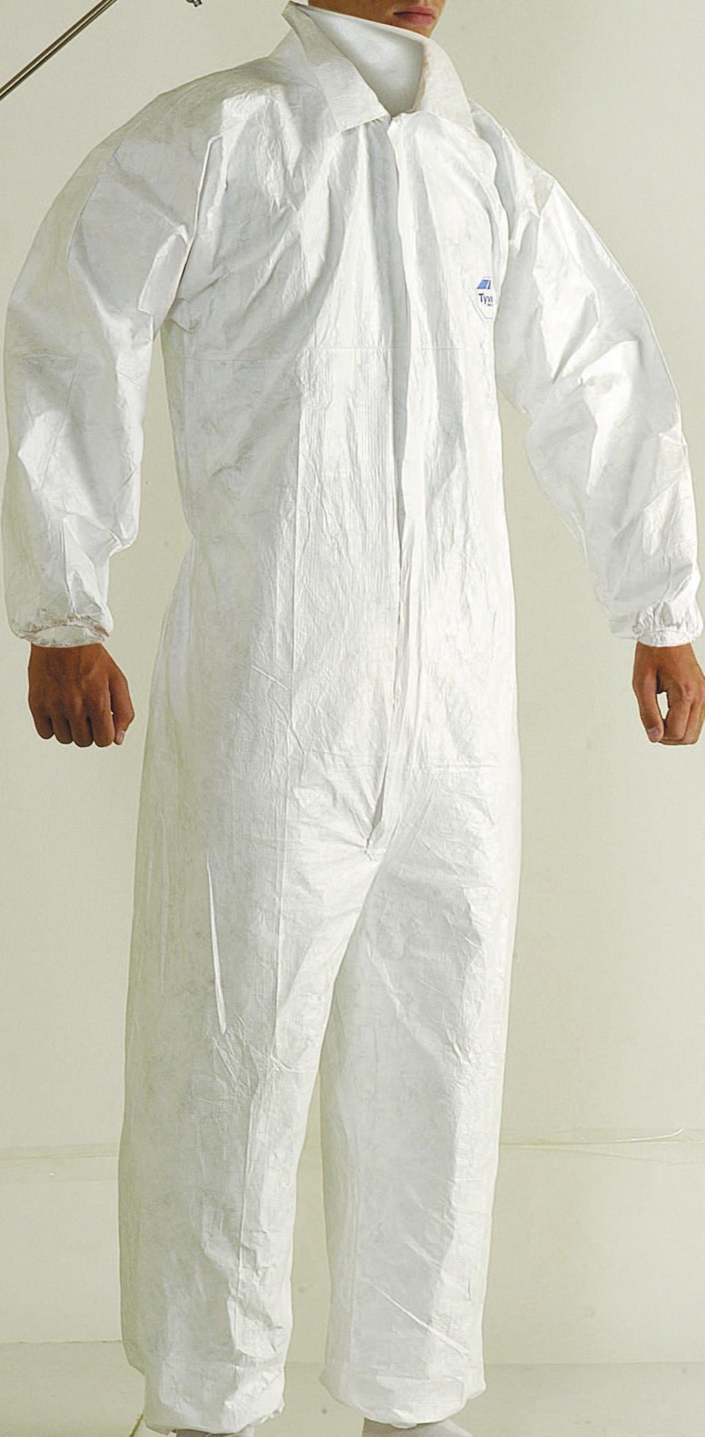 velikosti M, L, XL, XXL Protective coverall Tyvek Practic (DuPont) with collar, unwoven Tyvek polyethylene, microperforated, protection against dirt, grey, sizes M, L, XL, XXL 34638