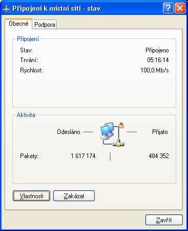 Zjištění vlastní IP adresy: Příkazový řádek napsat příkaz ipconfig Nastavení adresy v síti: Start Síťová připojení Připojení k místní síti Vlastnosti Zjištění fyzického připojení PC do sítě: