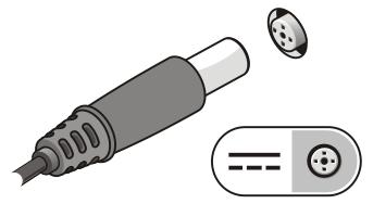 VÝSTRAHA: Při odpojování napájecího adaptéru od počítače uchopte konektor, nikoli kabel, a zatáhněte pevně, ale opatrně, aby nedošlo