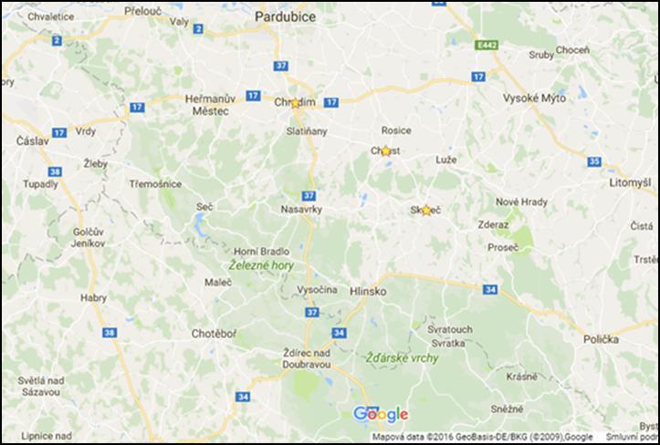 zástupce muzeí, které je komplexní, bez omezování se na určitý fenomén, s významnou polohou v centru geoparku a s dobrou dostupností. Ze skupiny zámků byl vybrán Zámek Chrast u Chrudimi.