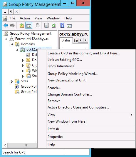 Příklad: zavádě ní aplikace ABBYY FineReader 14 (64bitové, nebo 32bitové verze) prostřednictvím služby Active Directory 1.