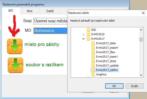 EvMO2017 výchozí nastavení programu Po přihlášení s novým účtem a s rolí admin se