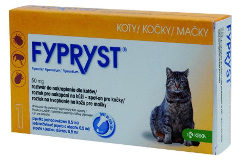 Prevence a léčba napadení všenkami (Trichodectes canis) u psů. Fypryst Cat 1x0.