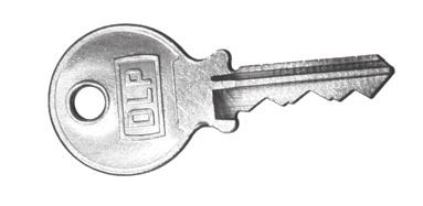 SLO072-03 stříbrná (kryt) 1 ks Náhradní klíč do zámku SLO07 (na