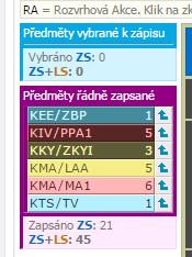 Při zápisu povinně volitelných předmětů postupujte podle bodu 5.