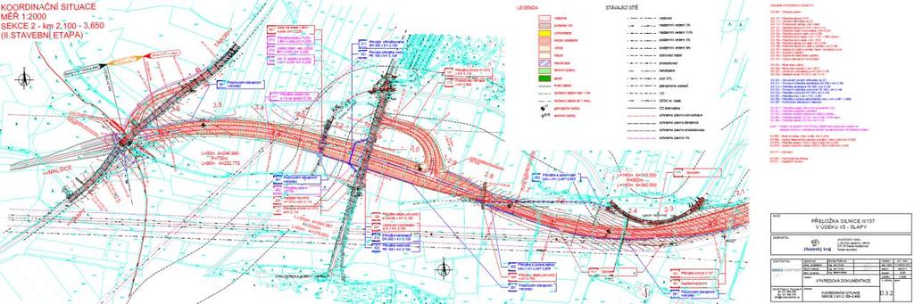 situace 2,1 3,7 km Obrázek 9: Přeložka silnice