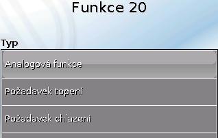 naprogramované funkce se svým označením