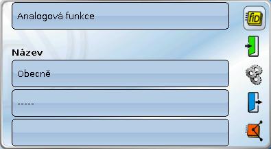 Submenu fid (název) Submenu fid (Název) V tomto submenu zadáváte název funkce a můžete
