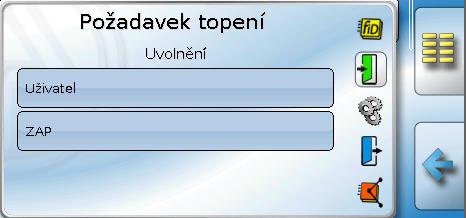 Vstupní proměnné Pokud nejsou nabízená čidla používána, jsou příslušné nastavitelné hodnoty zobrazeny jinou barvou a nemohou