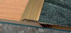 NEW Ukončovací profil vrtaný 32x6 mm, tloušťka 4 mm Carpet tile edge drilled 32x6 mm, thickness 4 mm NOVÝ ROZMĚR NEW DIMENSION Hliníkový profil s otvory na zapuštěné šrouby se používá na plynulý
