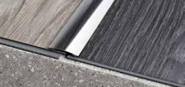 se používá na ukončení nebo plynulý přechod mezi podlahovými materiály s minimálním výškovým rozdílem.