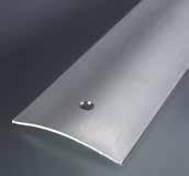 Stainless steel profile with countersunk screw holes is used for a perfect termination and a smooth connection between floor materials with minimal difference in height.