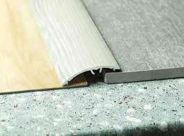 WELL profiles are supplied with damping strips at the edge of profile, which are non-adhesive, permanently elastic and eliminate footfall noise between the profile and the floor.