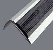 PVC vložka není dodávána s profilem jako součást balení. Stair nosing profile with countersunk screw holes is used for termination of vinyl floor thicknesses 2,5 mm on stair edges.