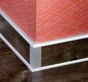 Skirting profile is mutually useful. Available in two versions anodized aluminum.