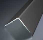 Aluminum profile intended to protect the internal corners of walls.