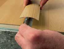 Clean the floor properly from the smear and dust in the place where the cover (stair) strip is going to be mounted.