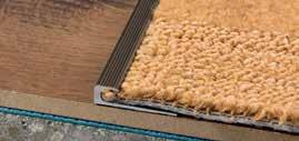UKONČOVACÍ PROFILY Edge trims Ukončovací profil vrtaný 30x8 mm, tloušťka 5 mm Carpet tile edge drilled 30x8 mm, thickness 5 mm Ukončovací profil s předvrtanými otvory pro zapuštěné šrouby se používá