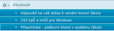 K hromadnému označení / výběru (či odznačení) zpráv tedy můžete použít některé ze zmíněných nástrojů volby Vybrat.