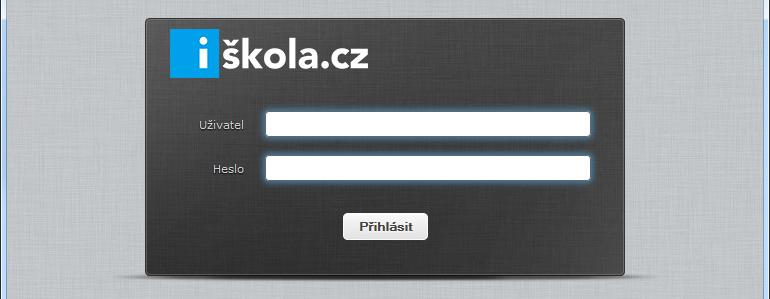 3. V přihlašovacím okně vstupu do pošty Iškoly zadejte uživatelské jméno a heslo. Uživatelské jméno se zadává ve tvaru: přihlašovací_jméno_uživatele.jméno_databáze_vaší_školy (např. novacek.