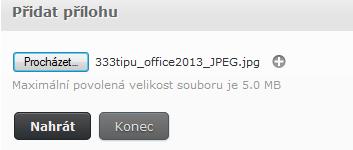 Hotovo, soubor(y) jako přílohu(y) máte připojeny, zprávu včetě příloh můžete obvykým způsobem odeslat. Neodeslání zprávy uložení do rozepsaných (tzv.