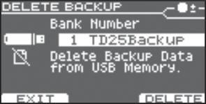 Vymazání zálohy Jak vymazat záložní data, uložená v USB flash paměti. 8. Stiskněte tlačítko [F3] (OK). Záloha bude uložena. 1.