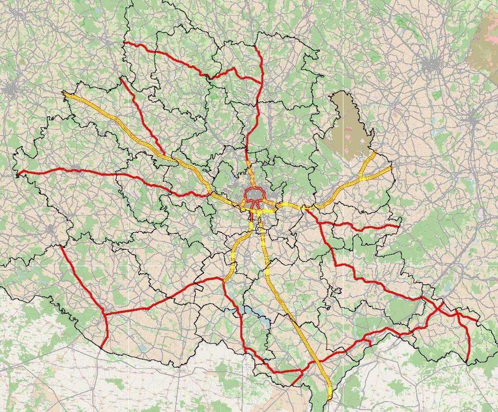 Silni ní sí Silni ní sí v dot eném území je velmi rozsáhlá s vysokou hustotou. Celková délka dálnic a silnic je v tomto území 6168,2 km. Z toho je 202,3 km dálnic, 522,8 km silnic I.