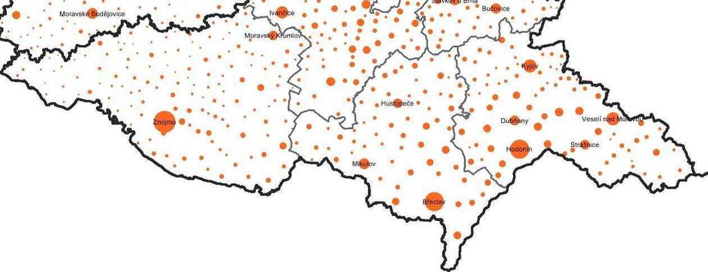 V eské republice se adí Jihomoravský kraj co do po tu obyvatel na tvrté místo za St edo eský kraj, Hlavní m sto Prahu a Moravskoslezský kraj. Dominantním sídlem v ešené oblasti je krajské m sto Brno.