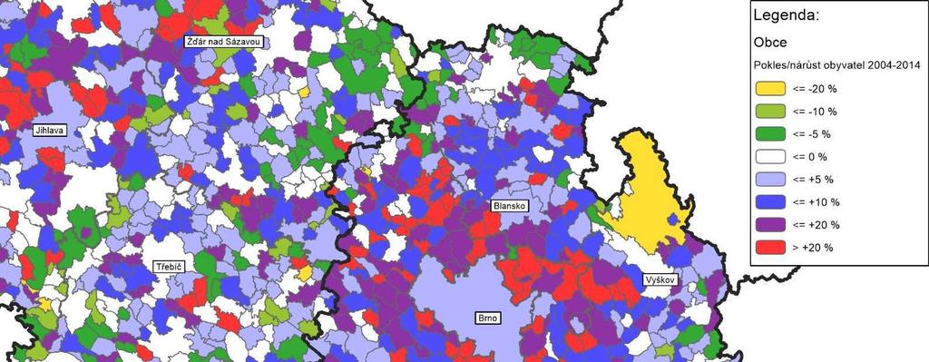 Graf 1 - Vývoj podílu regionu na tvorb HDP v R Obrázek 14 - Vývoj po tu obyvatel