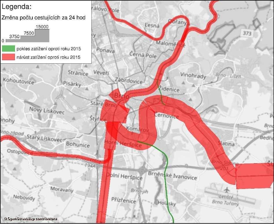 V p ípad sít MHD na území Brna lze v dlouhodobém asovém horizontu 2050 p edpokládat zm ny p epravního zatížení, jež souvisejí jednak s rozvojem území a infrastruktury v samotném m st Brn, jednak