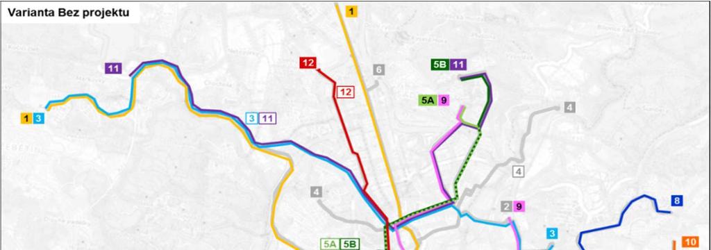 Návrh technického ešení m stské dopravní infrastruktury Z hlediska dopad této varianty do ostatní dopravní infrastruktury nevyžaduje tato varianta žádné zm ny oproti stávajícímu stavu.