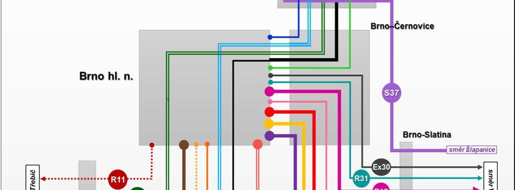 Technické ešení ve variant Aa je navrženo zapojení trati od Chrlic do podzemní stanice pod osobním nádražím v parametrech regionální trat, kde je ukon ena jako hlavová stanice s kusými kolejemi.