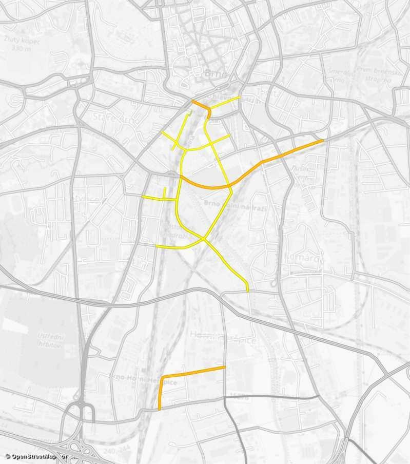 Návrh technického ešení m stské dopravní infrastruktury Návrh technického ešení dopravní infrastruktury vychází i v tomto p ípad principiáln z varianty Bez projektu.