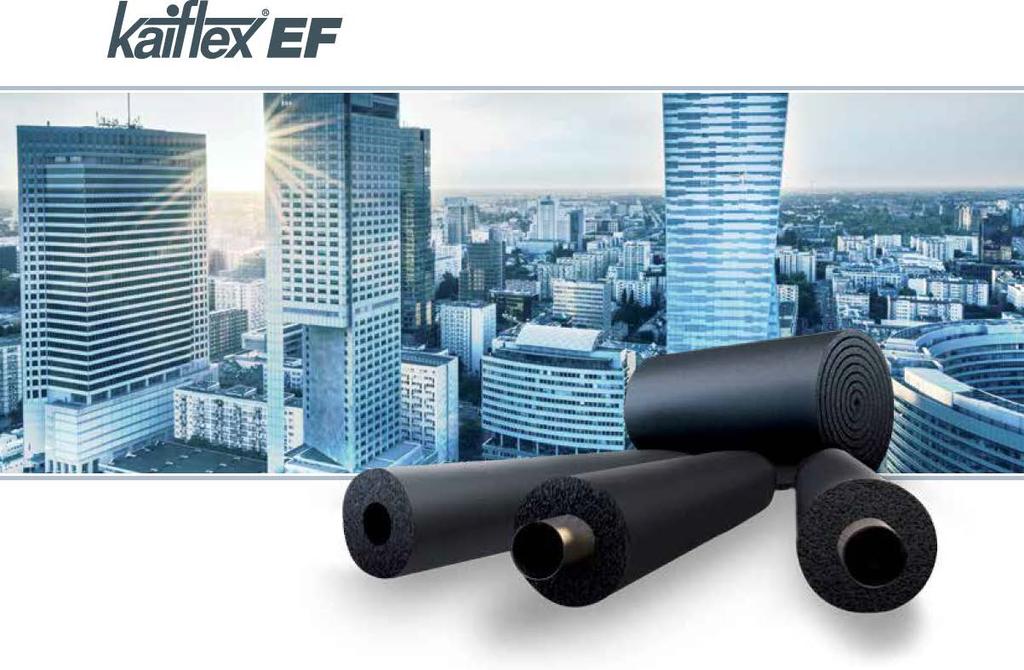 syntetický kaučuk Kaiflex EF je elastomer na bázi syntetického kaučuku černé barvy určený pro teplotu použití od -50 C do +110 C (+85 C rovný povrch a páska).