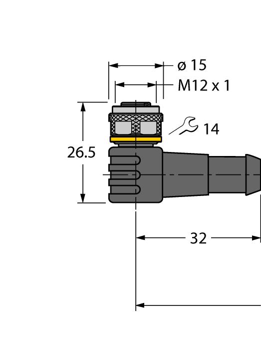 5T-2/TEL 6625028 Připojovací kabel, zásuvka M12 úhlová 5pinová, délka kabelu: 2 m, materiál