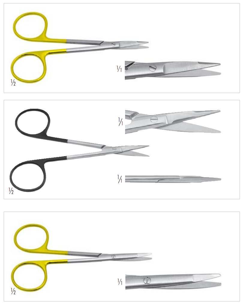 Nůžky preparační 120-323-110 PAR TC rovné, 110 mm 121-330-110 rovné