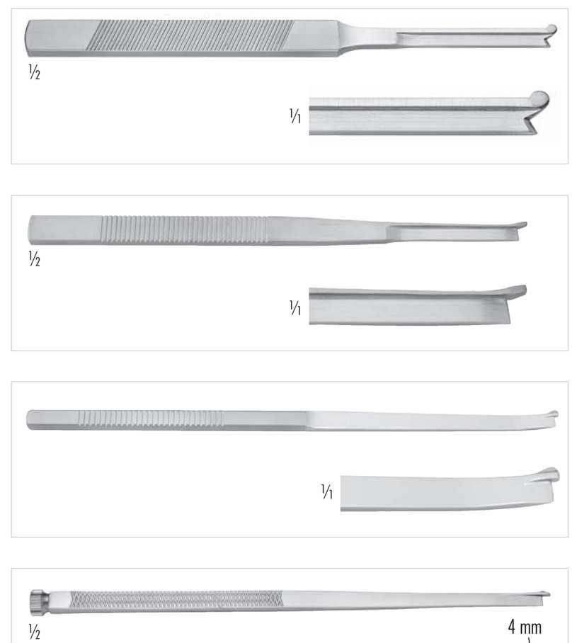 Dláta 420-459-001 rovné 420-459-002 ohnuté vpravo 420-459-003 ohnuté vlevo SILVER 180 mm 420-459-101 rovné 420-459-102 ohnuté vpravo