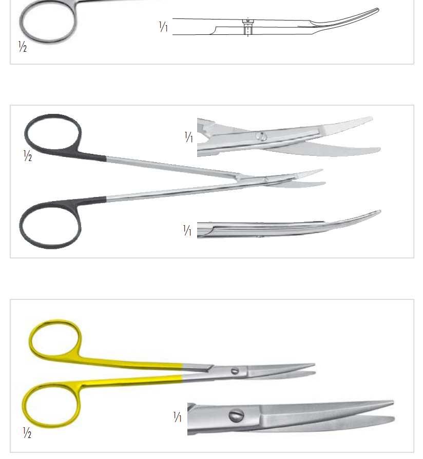 RAGNELL (KILNER) preparační, zahnuté 121-332-150 150 mm 121-332-180 180 mm 121-332-200 200 mm