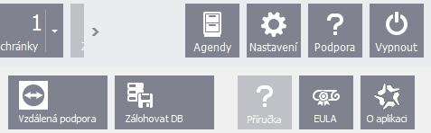PODPORA Vzdálená podpora Zálohovat DB Příručka EULA O aplikaci Po kliknutí na tuto ikonku se vám automaticky začne stahovat TeamViewer (viz.