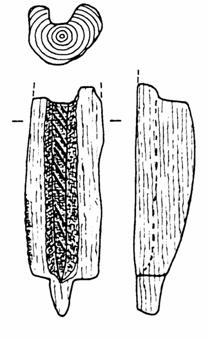 ) Drážková konstrukce v archeologických