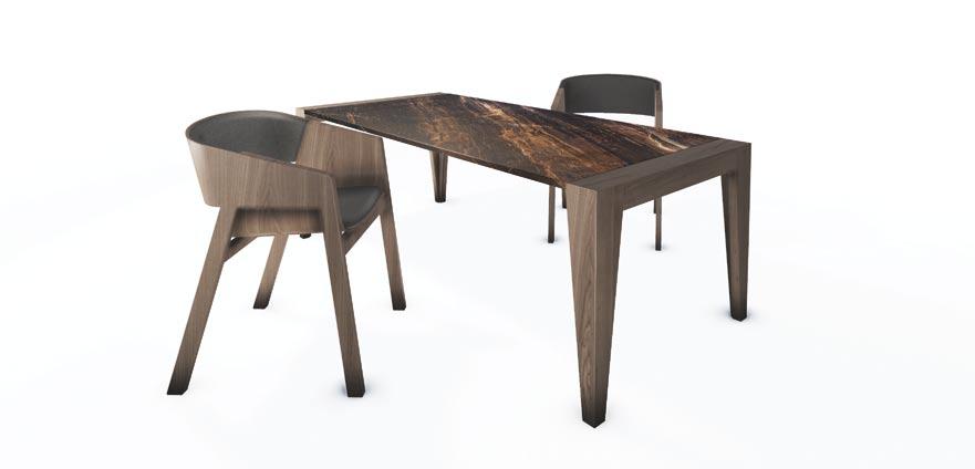 A V I O R SK/ Prevedenie stola konštrukcia stola: orech, parený stolová doska: Granith - žula,