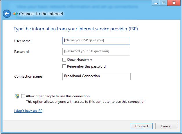 Výběrem [Broadband (PPPoE)] (širokopásmový (PPPoE)) se